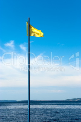 Yellow flag in the sky