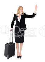 Businesswoman with a suitcase