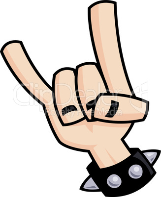 Heavy metal devil horns hand sign