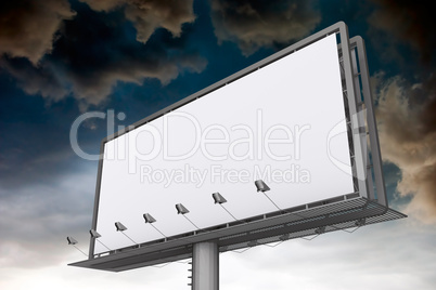 Blank white billboard