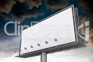 Blank white billboard