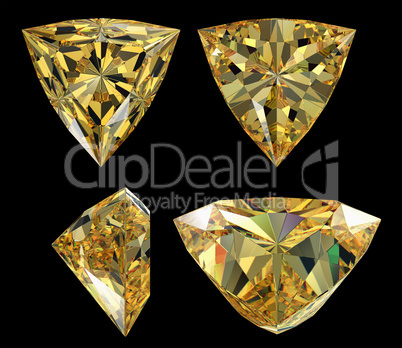 triangle shape diamond isolated