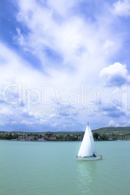 Yacht on the lake Balaton