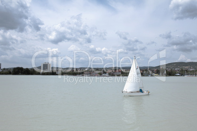 Yacht on the lake Balaton