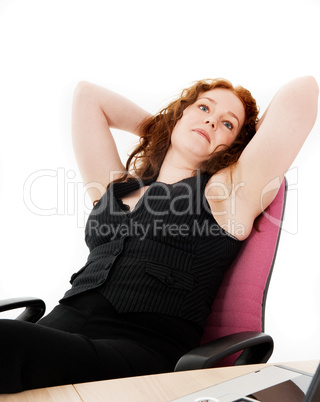 Beutyful girl sitting daydreaming