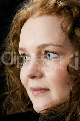 Portrait of a beautiful blue eyed woman