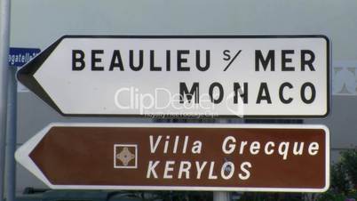 Beaulieu sur Mer Sign trafic