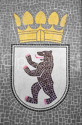 Wappen mit Berliner Bären von Berlin als Mosaik