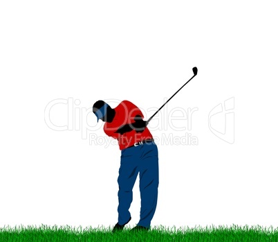 Golfschlag Golfspieler