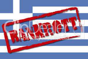 Griechenland - Stempel Bankrott