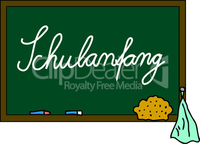 Schultafel Schulanfang