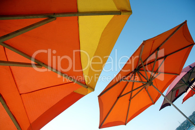 Colorful beach umbrellas