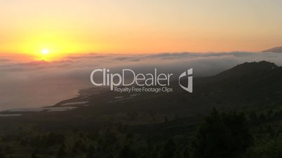 Time lapse sunset over La Palma