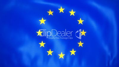 Loopable Waving European Union Flag