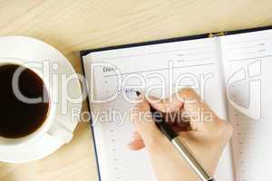 Notebook and Coffee