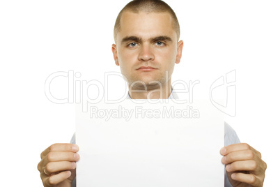 Blank sign - businessman