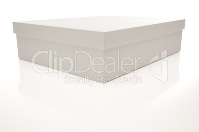 White Box with Lid Isolated on Background