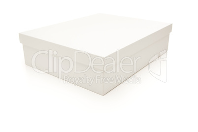 White Box with Lid Isolated on Background