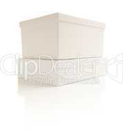 Stacked White Boxes with Lids Isolated on Background