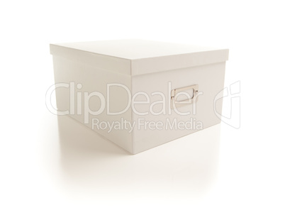 White File Box Isolated on Background