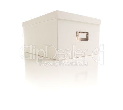 White File Box Isolated on Background