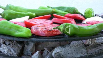 Yummy vegatables in  barbecue