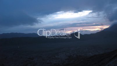 Bromo volcano sunrise timelapse