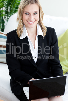Confident businesswoman  smiling at the camera