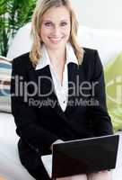 Confident businesswoman  smiling at the camera