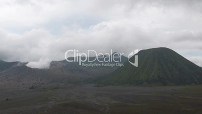 Indonesian volcanos lanscape timelapse