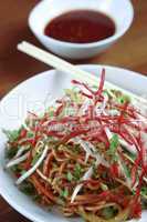 Chinese noodles in bowl