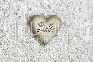 Herz mit Text "Liebe"