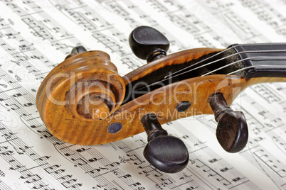 Griff einer alten Violine