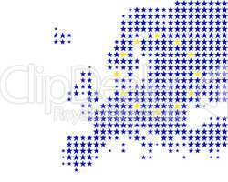 Karte und Fahne von Europa