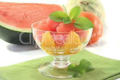 Melonen Orangen Salat