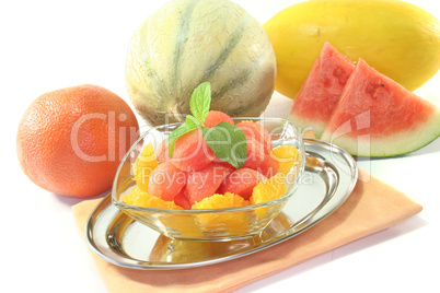 Melonen Orangen Salat