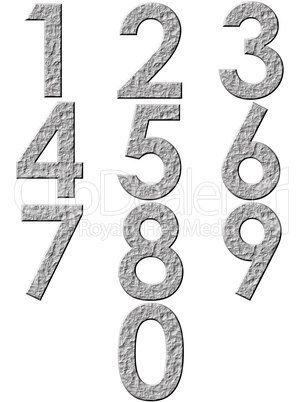 3D Stone Numbers