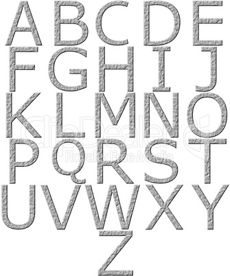 3D Stone Alphabet