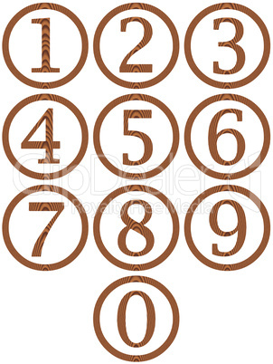 Wooden Framed Numbers