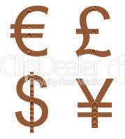 Wooden Currency Signs