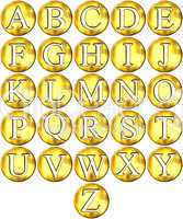 3D Golden Framed Alphabet