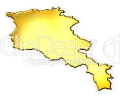 Armenia 3d Golden Map