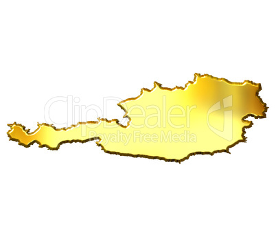 Austria 3d Golden Map