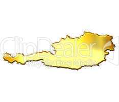 Austria 3d Golden Map