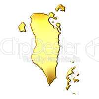 Bahrain 3d Golden Map