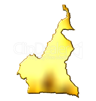 Cameroon 3d Golden Map