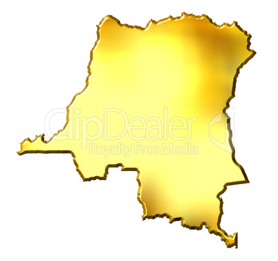 Congo the Democratic Republic of the, 3d Golden Map