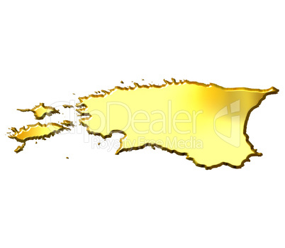 Estonia 3d Golden Map