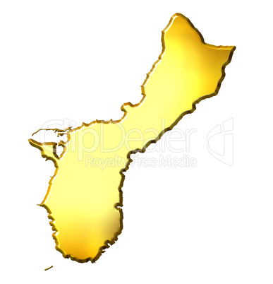 Guam 3d Golden Map