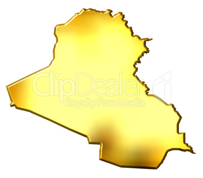 Iraq 3d Golden Map